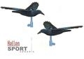 2 corvi in volo in plastica Set di due corvi Scaccia uccelli Sport Plast