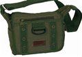 Borsa genovese con scomparti in canvas. cm 27x23x10